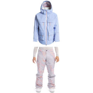 Women's Roxy Chloe Kim Jacket 2023 - X-Large Package (XL) + L Insulated in White size Xl/L | Polyester