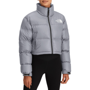 Women's The North Face Nuptse Short Jacket 2025 Flax in Blue size Small | Nylon