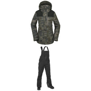 Women's Volcom Ell Insulated GORE-TEX Jacket 2024 - XS Green Package (XS) + L Shell in Black size Xs/L