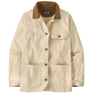 Women's Patagonia Point Reyes Canvas Coat 2025 in Khaki size X-Small | Cotton