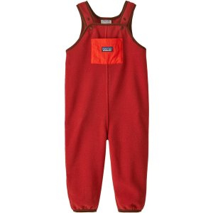 Kid's Patagonia Synchilla Overalls Infants' 2025 Pant in Red size 3M-6M | Nylon/Polyester/Plastic