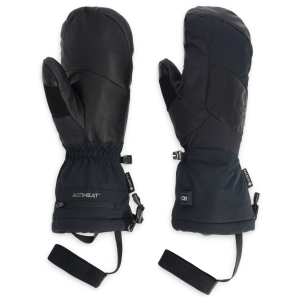 Outdoor Research Prevail Heated GORE-TEX Mittens 2026 in Black size X-Small | Nylon/Leather/Polyester