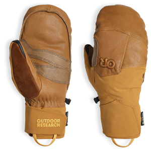 Outdoor Research Team GORE-TEX Mittens 2026 in Brown size X-Large | Nylon/Spandex/Leather