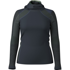 Women's Smartwool Intraknit Thermal Base Layer Hoodie 2026 in Blue size X-Small | Wool/Elastane/Polyester