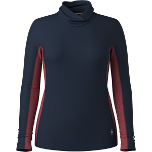 Women's Smartwool Classic Thermal Mock Neck Top 2026 in Blue size X-Large