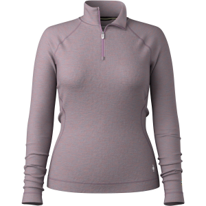 Women's Smartwool Classic Thermal Base Layer 1/4 Zip Top 2026 in Purple size Medium