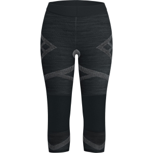 Women's Smartwool Intraknit Thermal Base Layer 3/4 Bottom 2026 in Black size X-Large | Wool/Elastane/Polyester