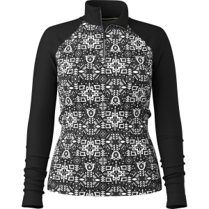 Women's Smartwool Classic Thermal Base Layer 1/4 Zip Top 2026 in Black size Large