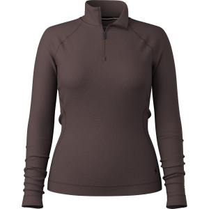 Women's Smartwool Classic Thermal Base Layer 1/4 Zip Top 2026 in Brown size X-Small