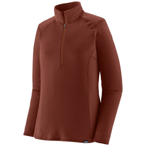 Women's Patagonia Capilene Thermal Weight Zip-Neck Top 2026 in Red size Small | Spandex/Polyester