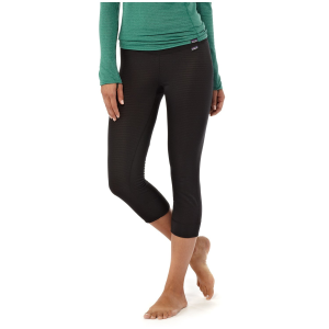 Women's Patagonia Capilene(R) Thermal Weight Boot-Length Bottoms 2026 in Black size Medium | Spandex/Polyester