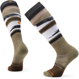 Smartwool Full Cushion Midnight Ski Pattern OTC Socks 2026 in Green size Large | Nylon/Wool/Elastane