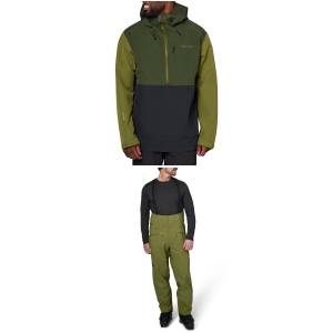 Flylow Knight Anorak Jacket Men's 2024 - XS Red Package (XS) + 2X-Large Shell in Black size Xs/Xxl | Polyester