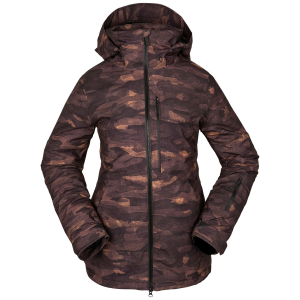 Women's Volcom 3D Stretch GORE-TEX Jacket 2023 in Brown size X-Small | Lycra/Suede
