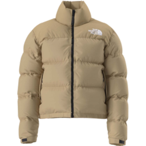 Women's The North Face 1996 Retro Nuptse Jacket 2025 Stone/Recycled Down in Khaki size Medium | Nylon