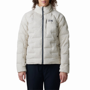 Women's Mountain Hardwear Stretchdown(TM) High-Hip Jacket 2024 in Gray size X-Small | Nylon/Elastane
