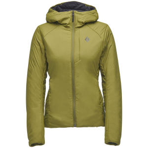 Women's Black Diamond First Light Stretch Hoodie 2024 Green size X-Small | Nylon/Elastane/Polyester