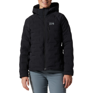 Women's Mountain Hardwear Stretchdown Hoodie 2024 in Black size X-Small | Nylon/Elastane