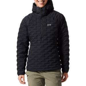 Women's Mountain Hardwear Stretchdown Light Pullover Jacket 2024 in Black size X-Small | Nylon/Elastane
