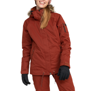 Women's Roxy Meade Jacket 2024 in Red size Medium | Polyester