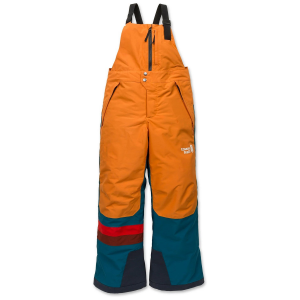 Kid's Town Hall Mountain Town Winter Bibs 2025 in Orange size Medium | Nylon/Polyester