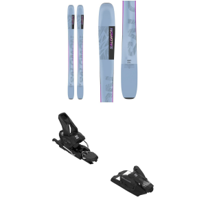 Women's Salomon QST Lux 92 Skis 2025 - 168 Package (168 cm) + 90 Adult Alpine Bindings in Gold size 168/90