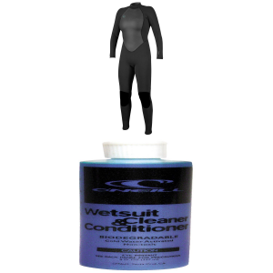 Women's O'Neill 3/2 Reactor II Back Zip Wetsuit 2024 - 8 Package (8) + Surf Hat & Changing Accessories in Black | Neoprene