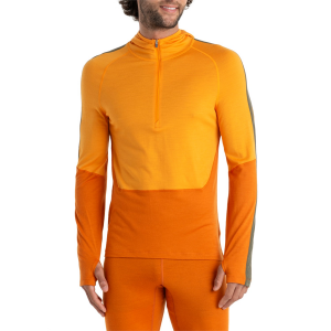 Icebreaker 200 Sonebula Long-Sleeve Half Zip Hoodie Men's 2024 Orange size Medium | Wool