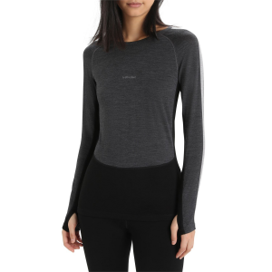 Women's Icebreaker 200 Zoneknit Long-Sleeve Crew 2024 in Black size Medium | Wool