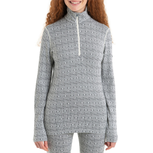 Women's Icebreaker 260 Vertex Long-Sleeve Half Zip Top 2024 in Black size Large | Wool