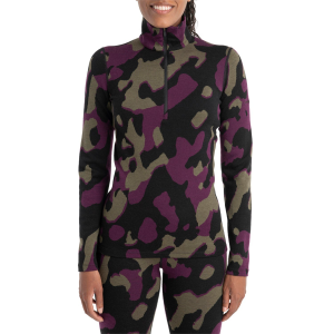 Women's Icebreaker 260 Vertex Long-Sleeve Half Zip Top 2024 in Black size Small | Wool