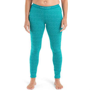 Women's Icebreaker 260 Vertex Leggings 2024 in Blue size Medium | Wool