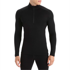 Icebreaker 260 Tech Long Sleeve Half Zip Top Men's 2024 in Black size Small | Wool