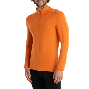 Icebreaker 260 Tech Long Sleeve Half Zip Top Men's 2024 in Orange size Small | Wool