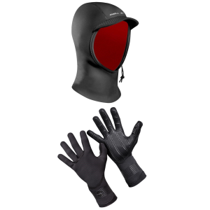 O'Neill Psycho 1.5mm Wetsuit Hood - Small Package (S) + M Gloves in Black size Small/Medium | Rubber/Neoprene