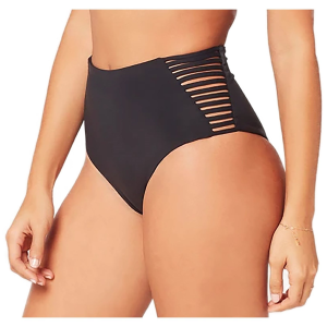 Women's L*Space Harrington Bitsy Bikini Bottoms in Black size X-Small | Nylon/Spandex