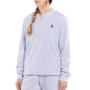 Women's Volcom Polar Fleece Crew 2024 in Purple size Medium | Polyester