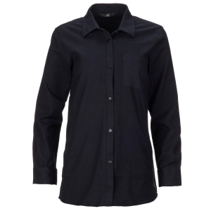 Women's evo Stretch Shirt in Black size Small | Spandex/Cotton/Wool