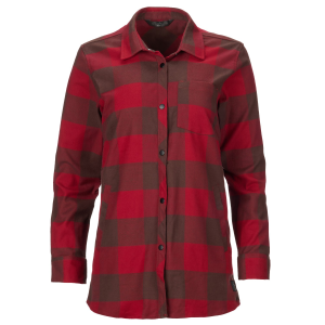 Women's evo Stretch Shirt in Red size X-Small | Spandex/Cotton/Wool