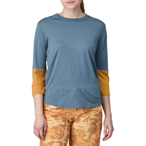 Women's Patagonia 3/4 Sleeve Jersey 2024 in Blue size X-Small | Wool/Polyester