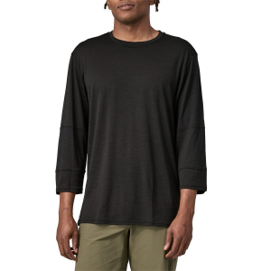 Patagonia 3/4 Sleeve Bike Jersey 2025 in Black size Large | Wool/Polyester