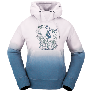 Women's Volcom VOL Peak Pullover Fleece 2023 in Blue size Medium | Cotton/Polyester