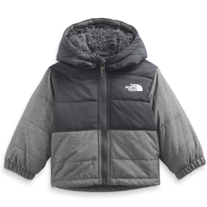 Kid's The North Face Reversible Mount Chimbo Full Zip Hooded Jacket Infants' 2024 in Gray size 0M-3M | Nylon/Polyester