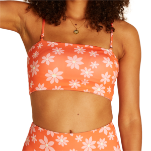 Women's Billabong Out West Tube Bikini Top in Orange size X-Large | Elastane/Polyester