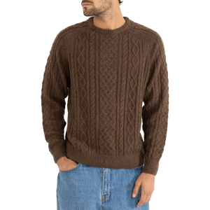 Rhythm Mohair Fishermans Knit Sweater Men's 2025 Brown size Large | Nylon/Acrylic/Wool
