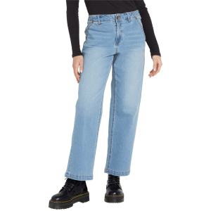 Women's Volcom 1991 Stone Low Rise Pants 2023 in Blue size 28" | Cotton/Elastane/Denim