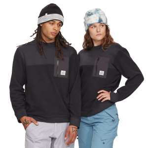 evo Fleece Crew Sweatshirt Unisex 2023 in Black size Large | Spandex/Polyester