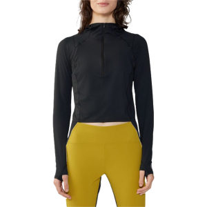 Women's Mountain Hardwear Crater Lake(TM) Crop Zip 2024 in Black size Medium | Elastane/Polyester