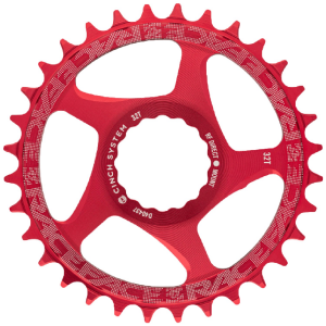 Race Face Narrow Wide Direct Mount Cinch Chainring 2025 in Red size 28T | Aluminum