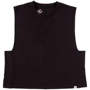 Women's Wild Rye Keller Crop Tank Top 2024 in Black size 14 | Spandex/Polyester